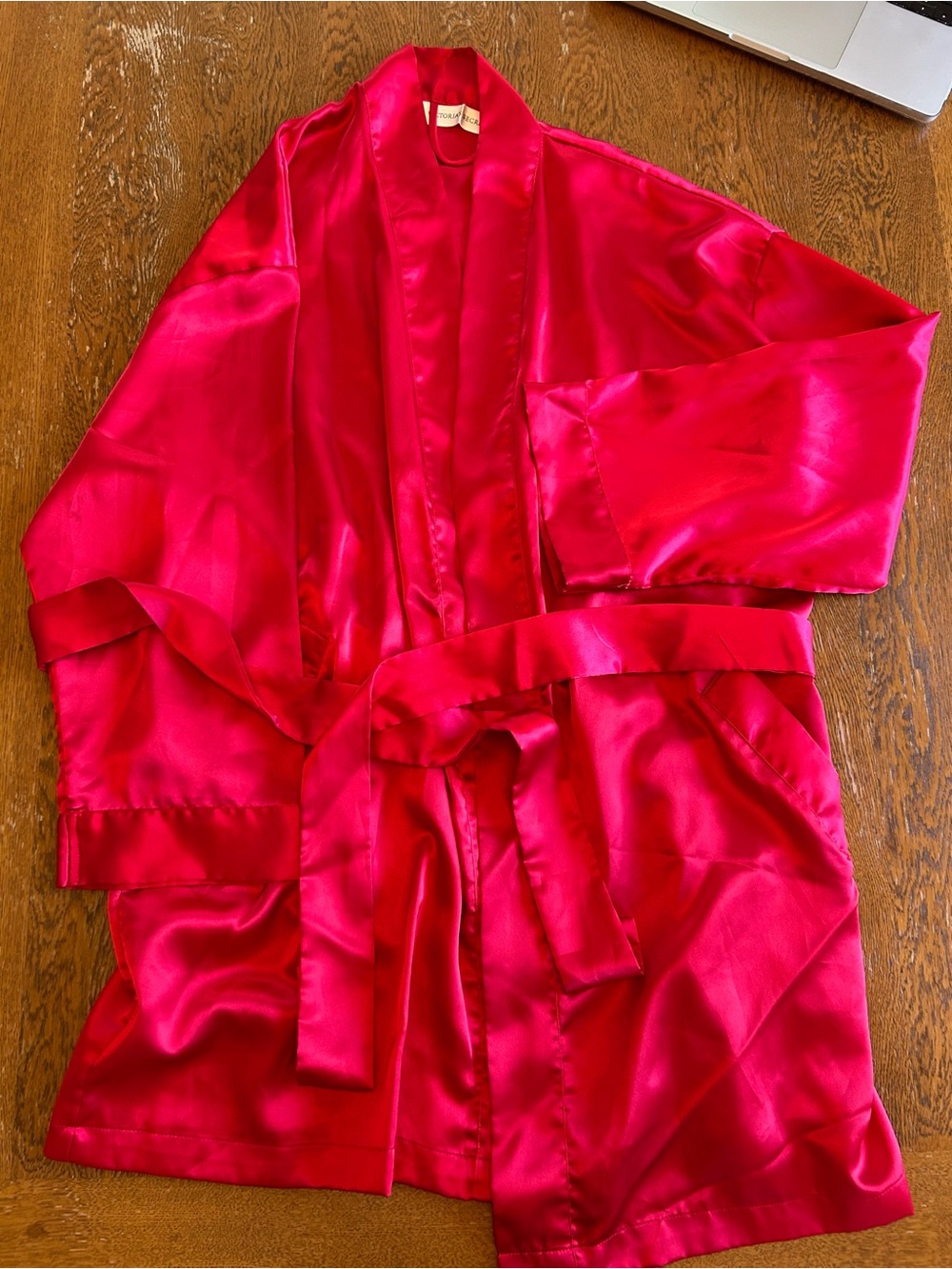 Vintage Victoria's Secret Red Satin Robe